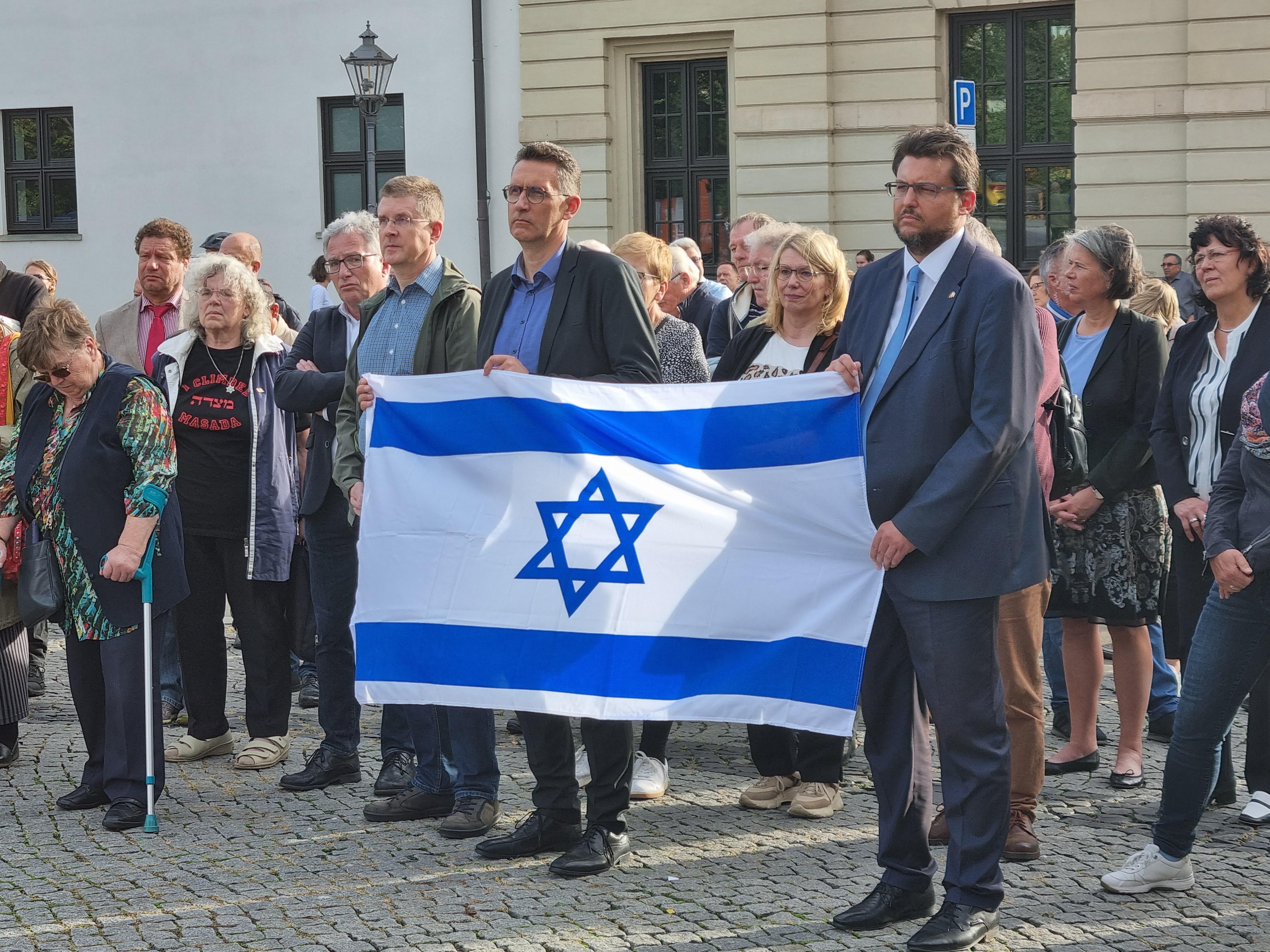 Solidaritätskundgebung mit Israel am 11. Oktober am Alten Markt in Magdeburg