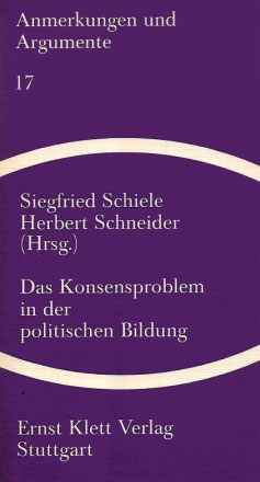 Buchcover "Das Konsensproblem in der politischen Bildung."