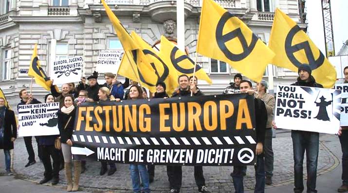 Demonstration der Identitären Bewegung in Wien