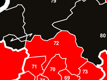 Wahlkreiskarte Rot Schwarz