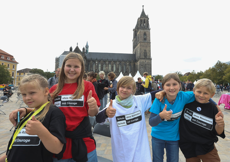 SOR-Landestag auf dem Domplatz in Magdeburg