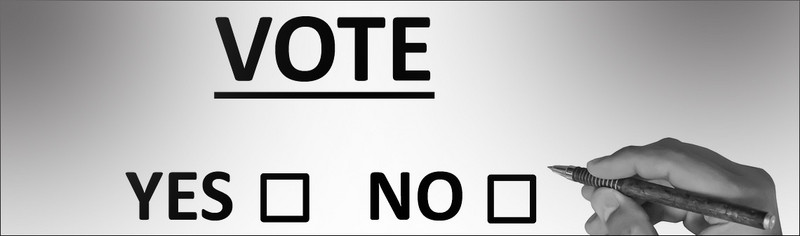 Bild Hand Abstimmungszettel