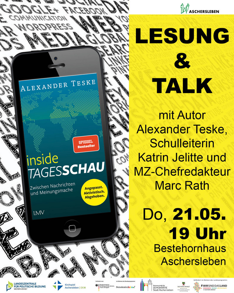 Lesung "Inside Tagesschau" am 21. Mai in Aschersleben