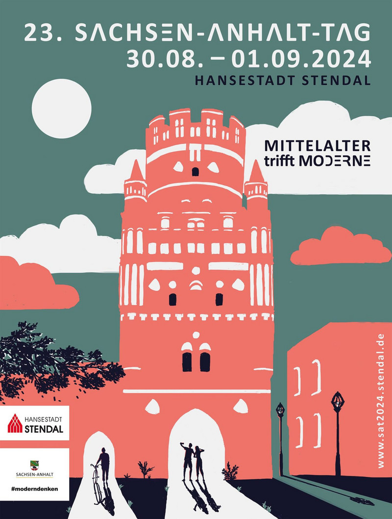 Plakat zum Sachsen-Anhalt-Tag 2024 in Stendal